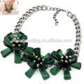 Crystal Miss Millionaire flower alloy short handmade flower necklace